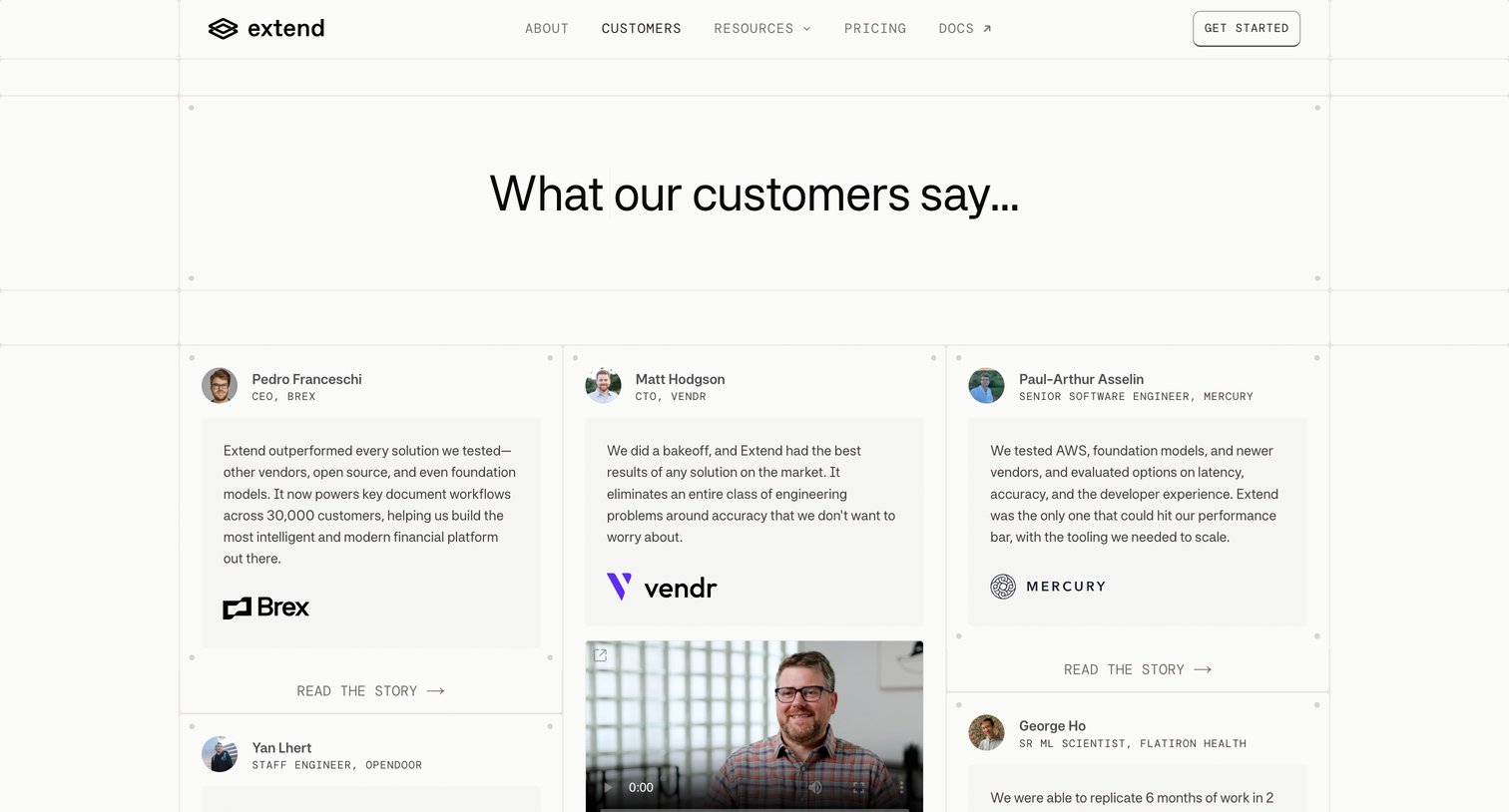 Extend - Customer Stories & Reviews | Extend screen