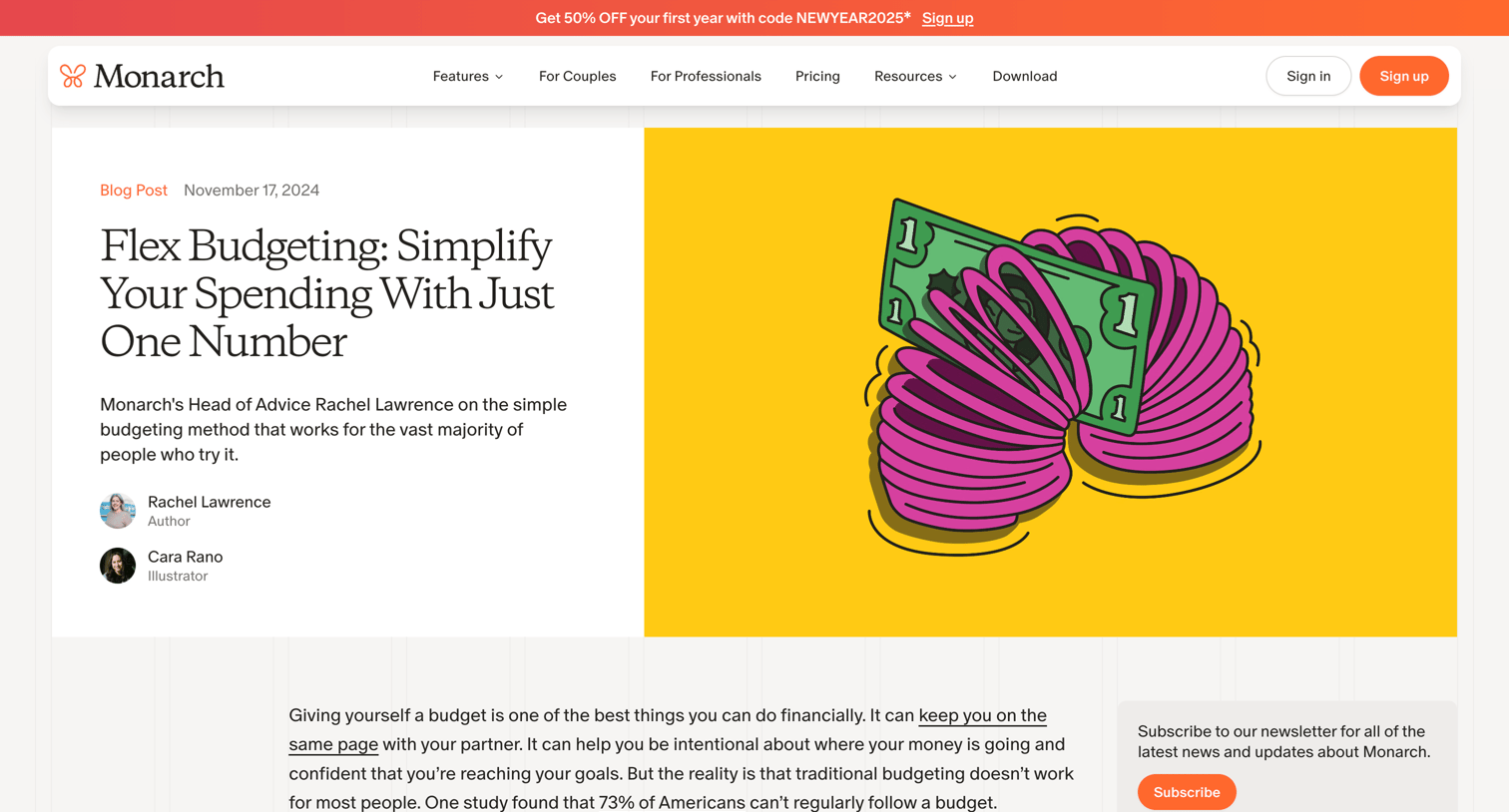 Monarch - Flex Budgeting Simplify Your Spending With Just One Number | Monarch Mo screen