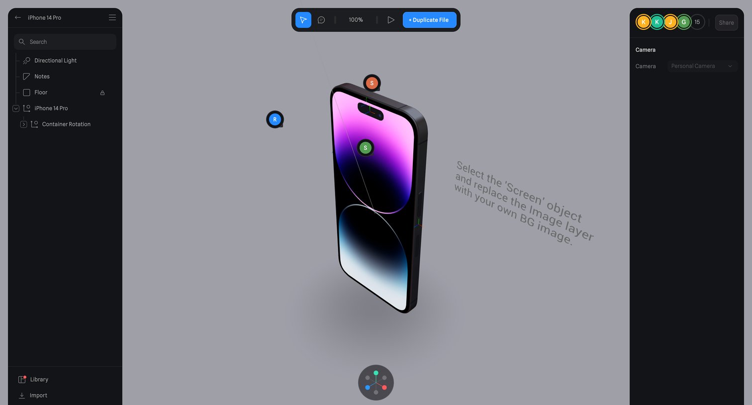 Spline - iPhone 14 Pro · Spline screen