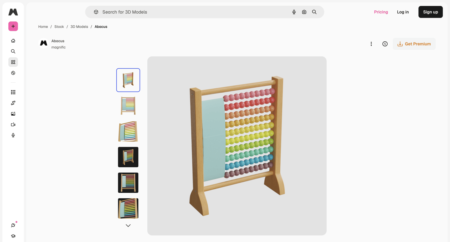 Magnific - Abacus | Premium 3D model screen