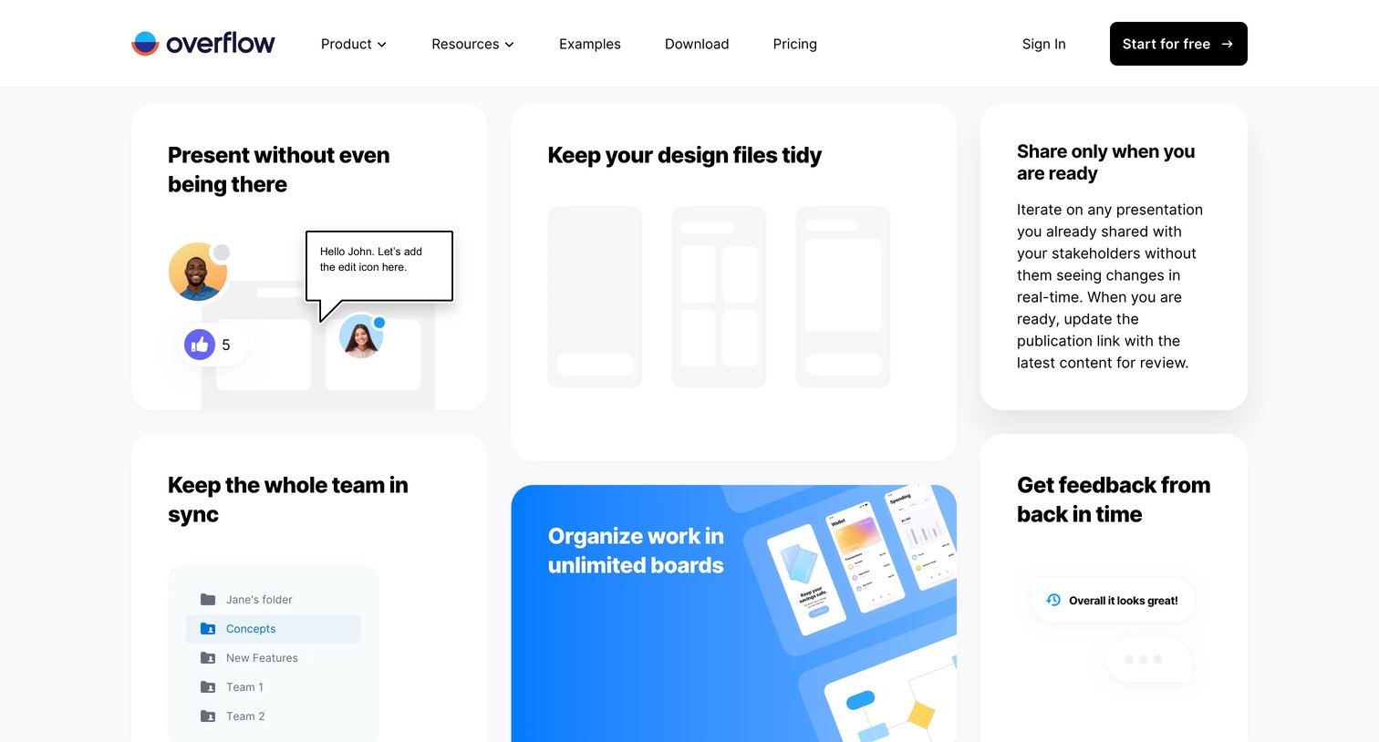 Overflow - The all-in-one design communication platform | Overflow screen