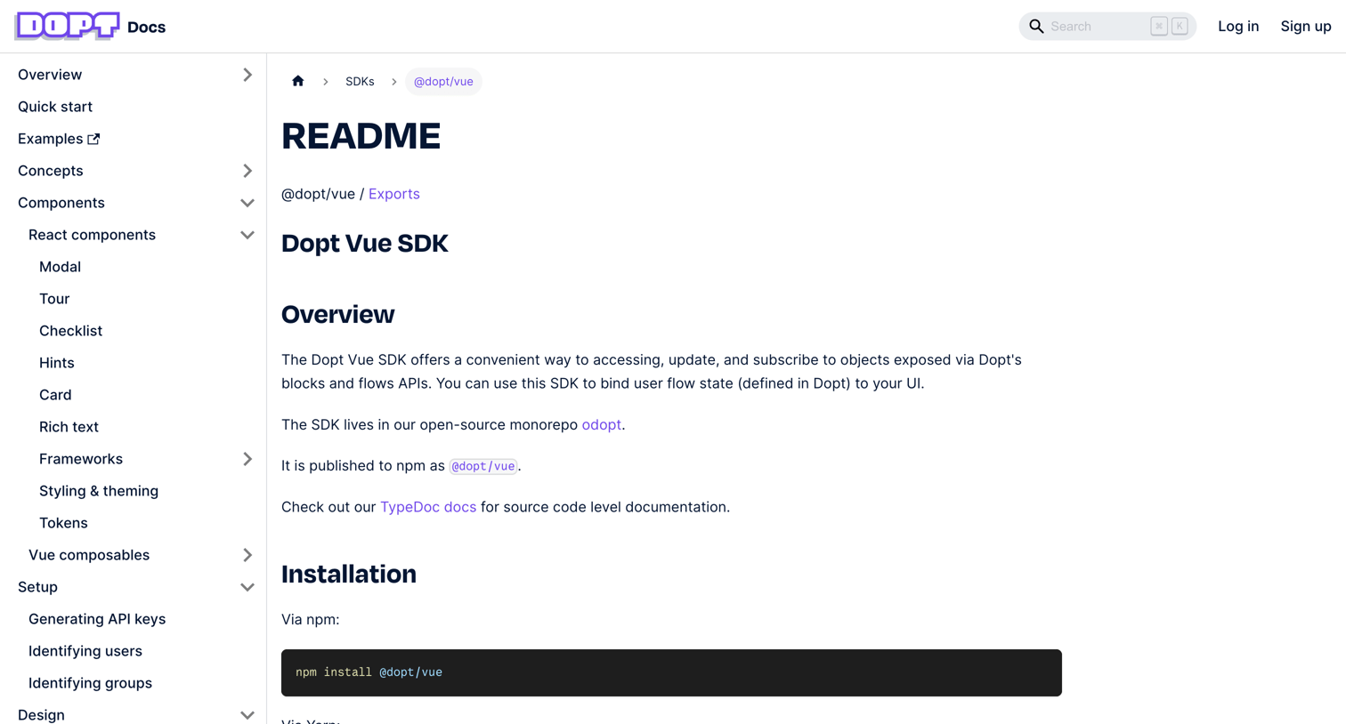 Dopt - README — Dopt screen
