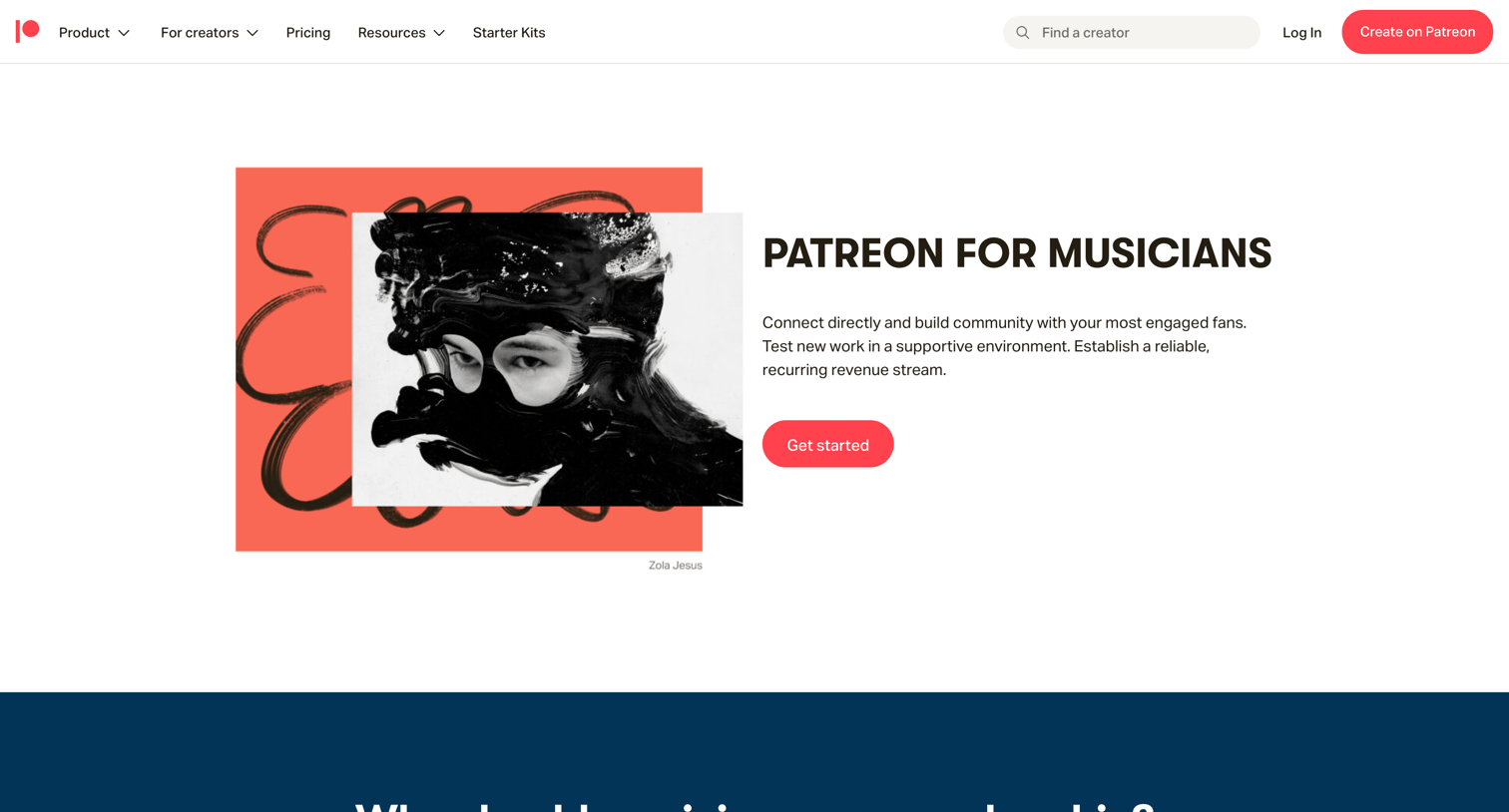 Patreon - Best way for artists and creators to get sustainable income and c screen