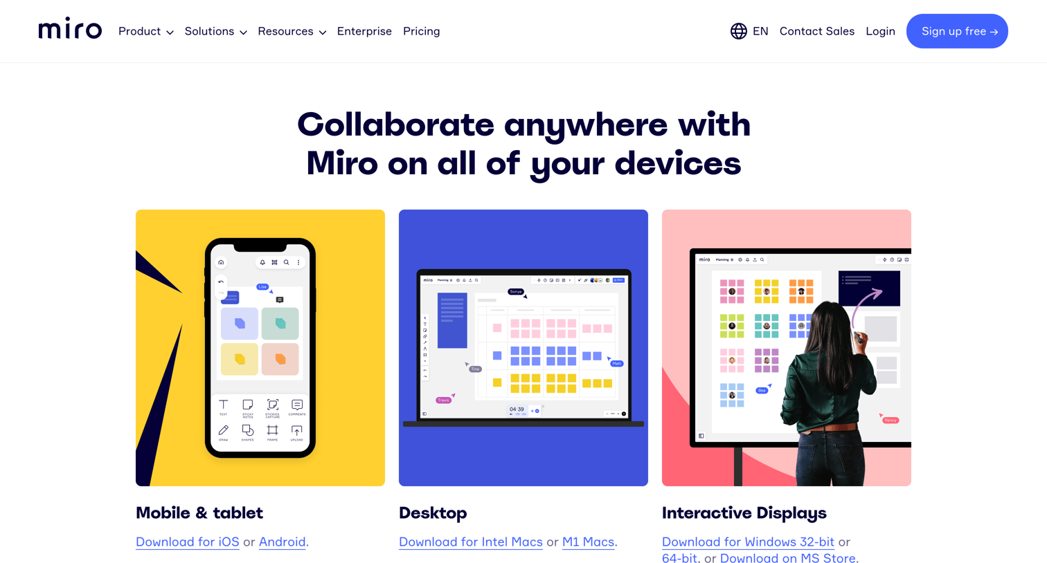 Miro - Download Miro on your device screen