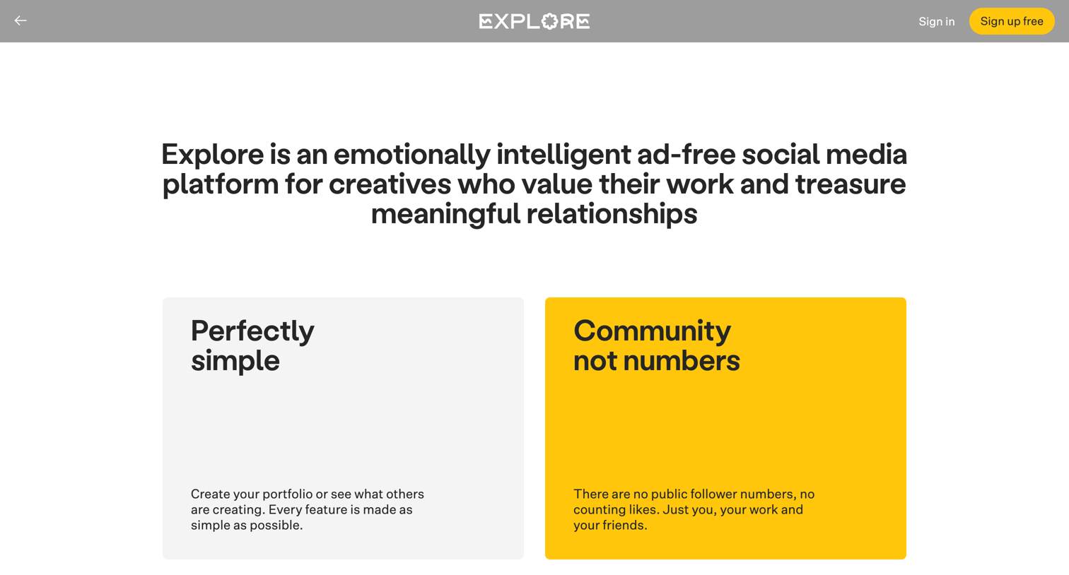 Explore - - Explore screen