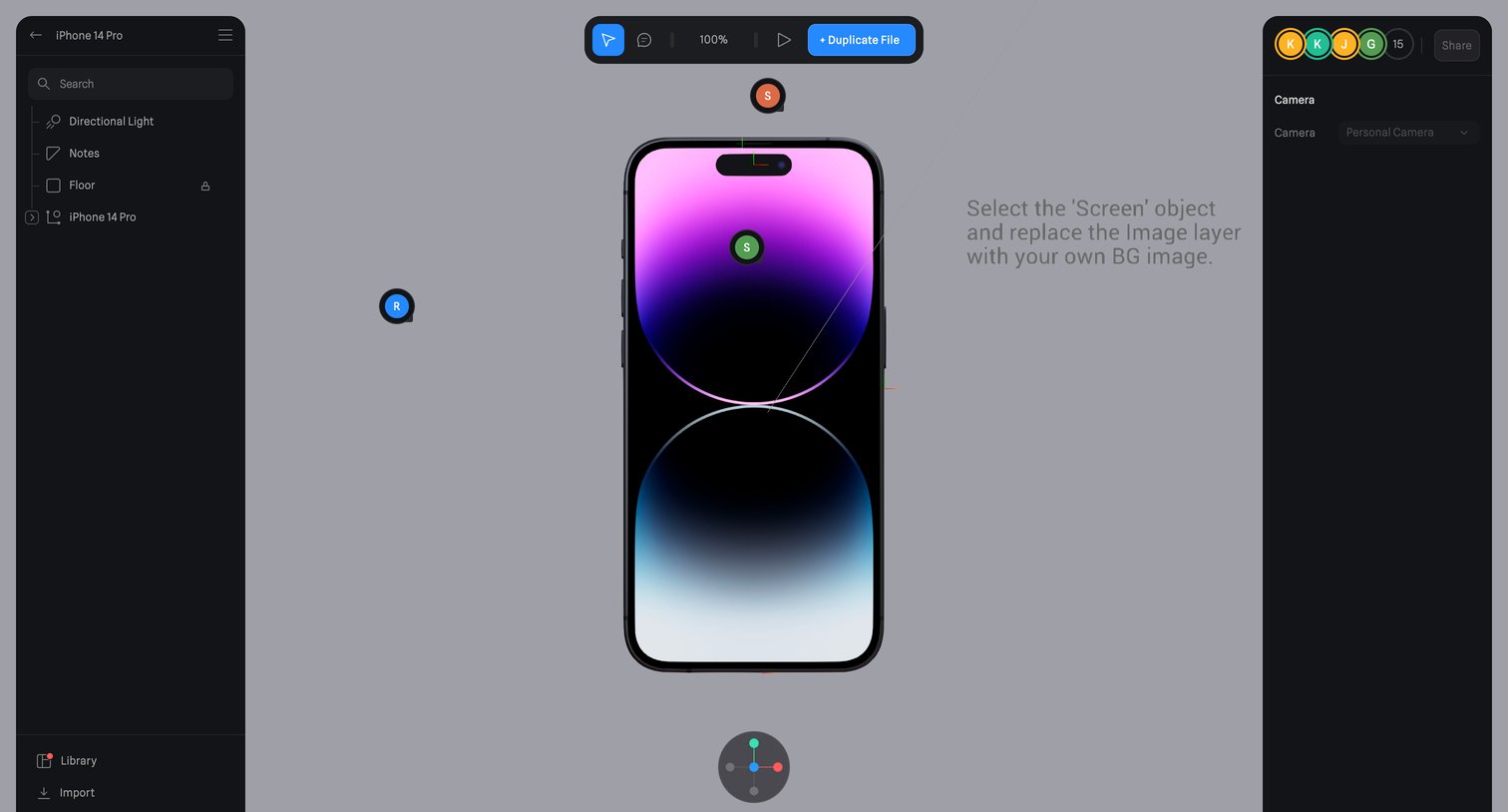 Spline - iPhone 14 Pro · Spline screen