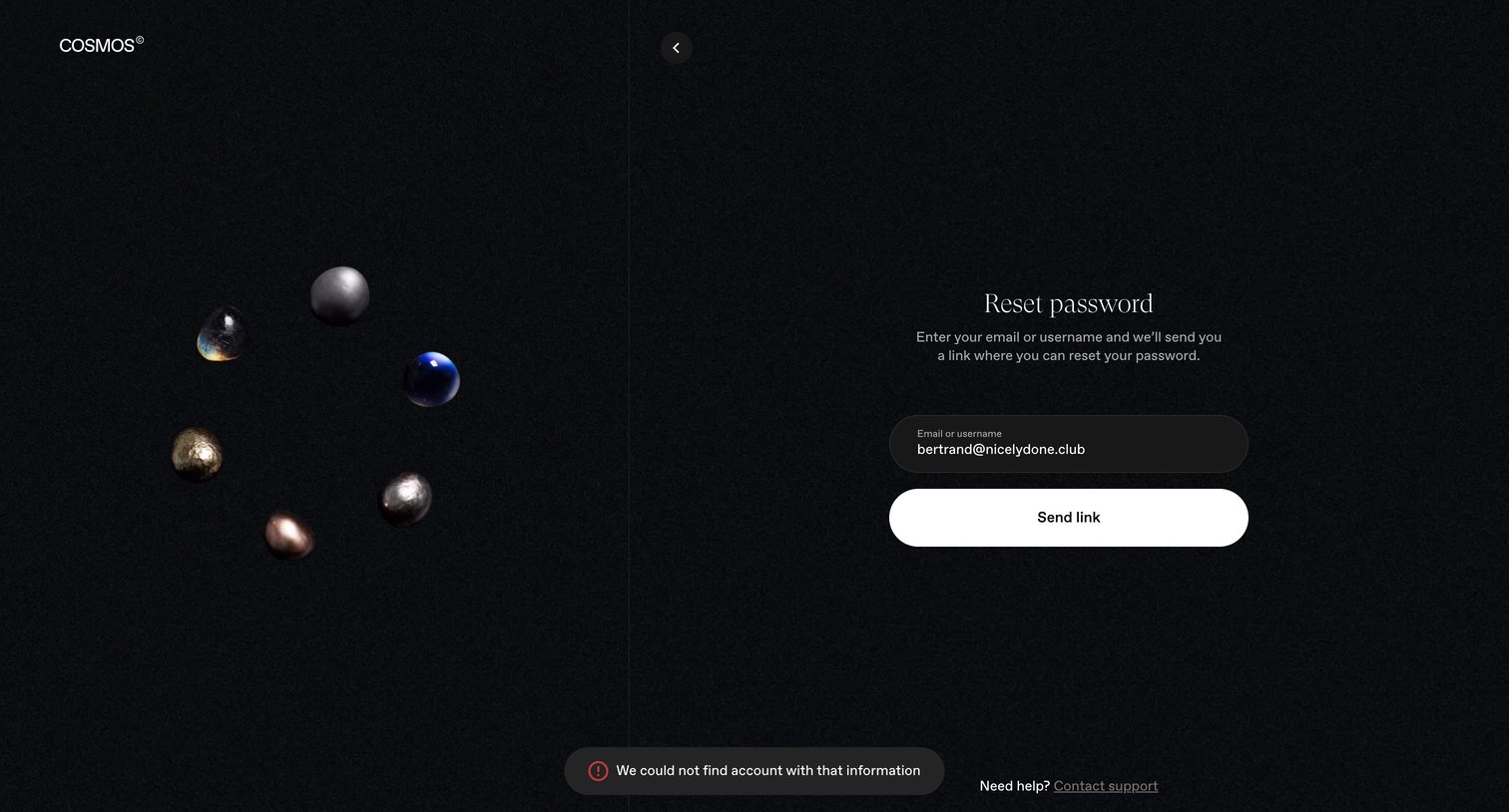 Cosmos screen