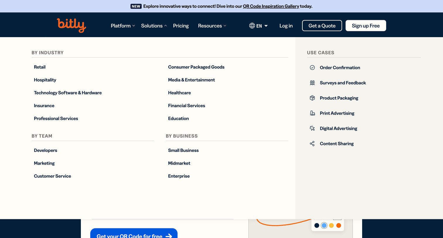 Bitly - Bitly Connections Platform | Short URLs, QR Codes, and More screen