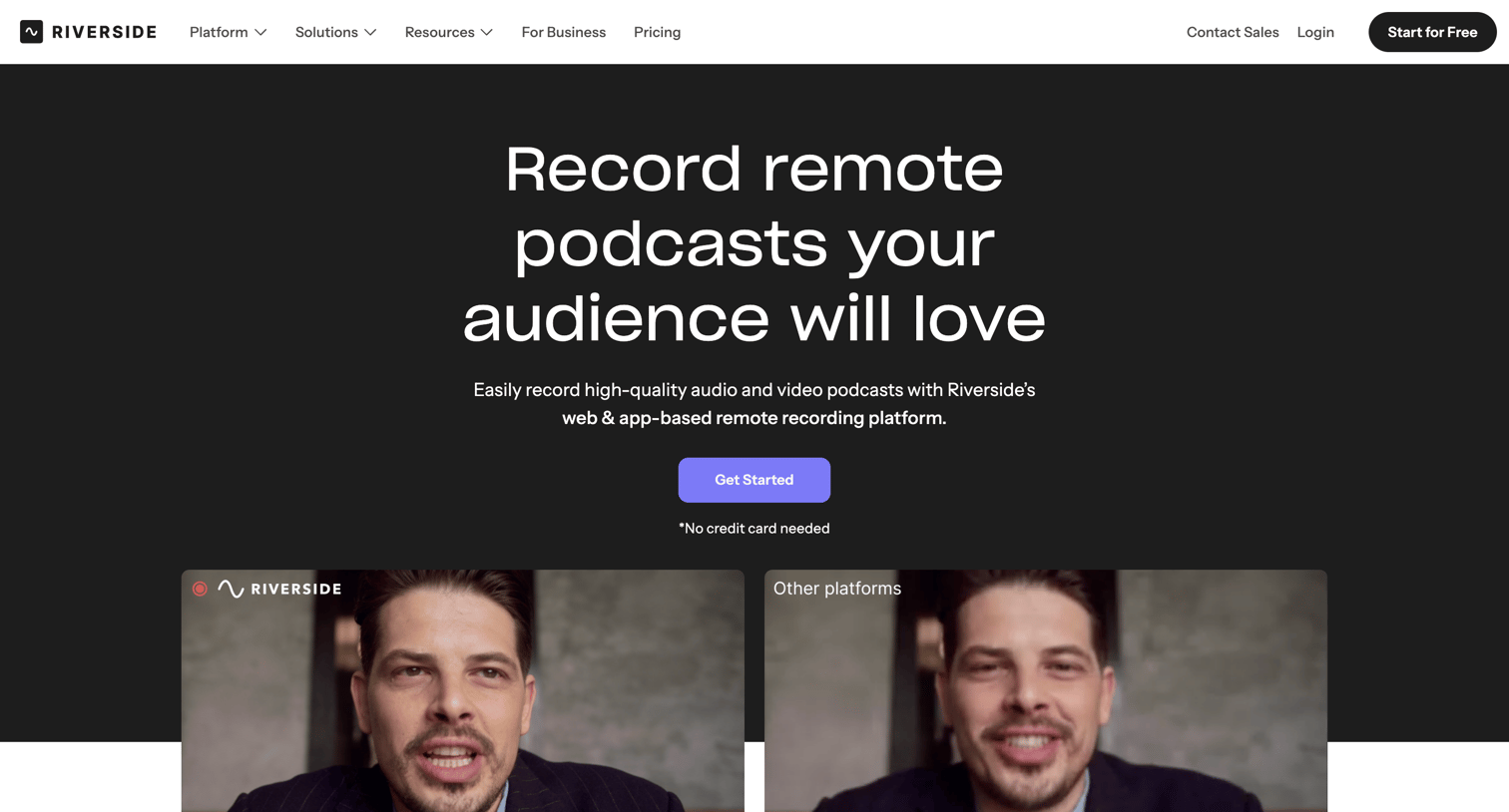 Riverside - Why Podcasters & Businesses Use Riverside for Remote Recordings screen