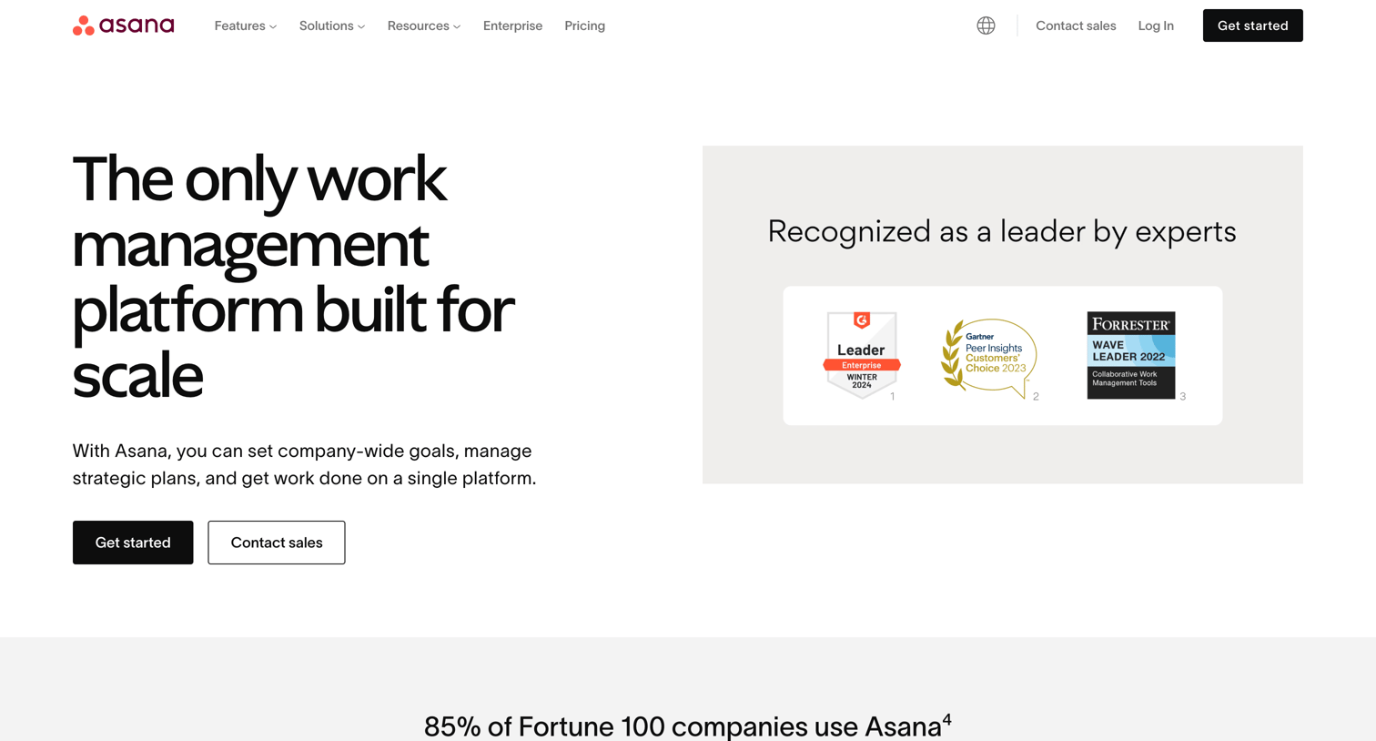 Asana - Asana Work Management - Features, Uses | Product • Asana screen