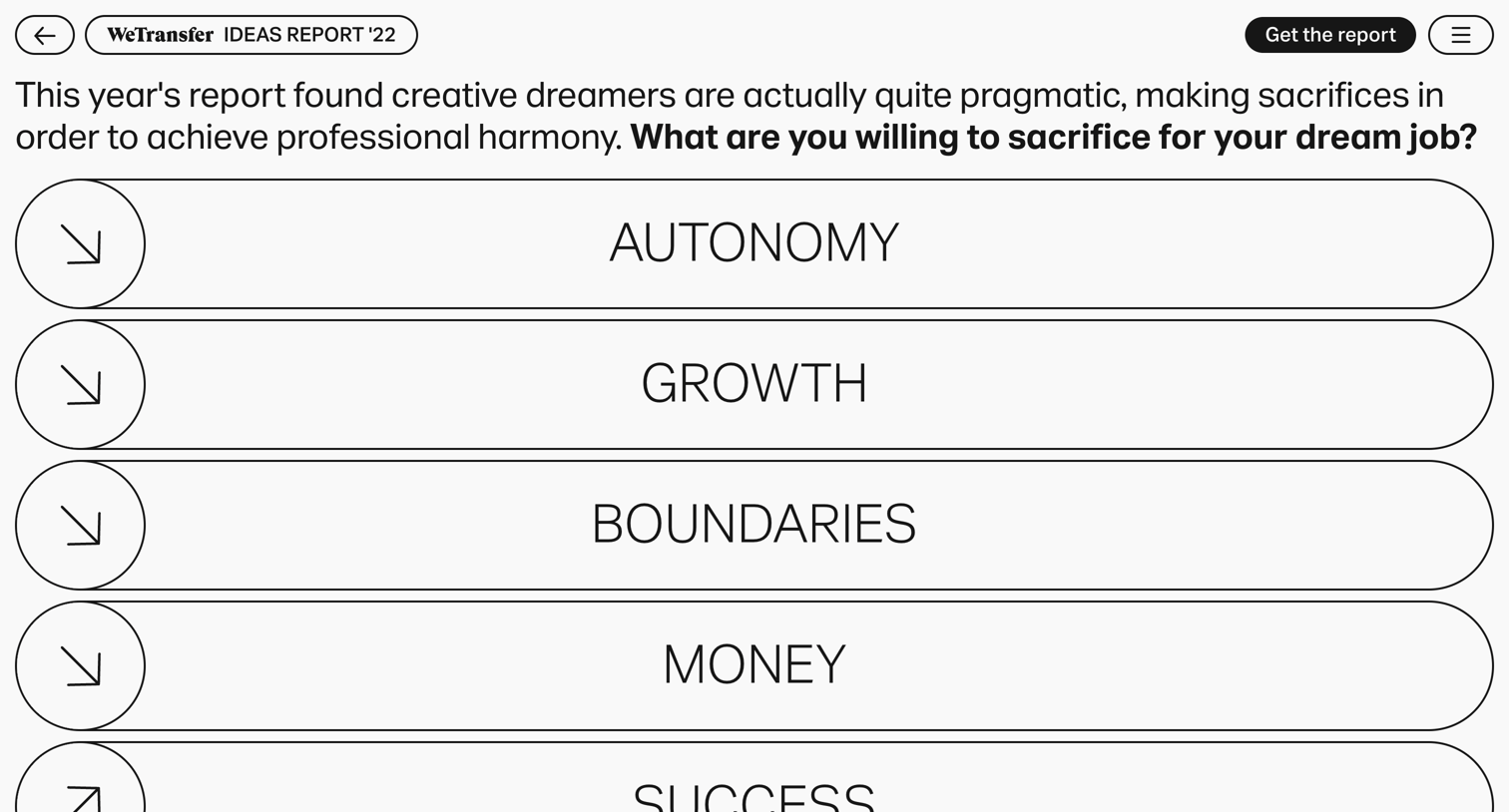 WeTransfer - WeTransfer Ideas Report 2022 screen