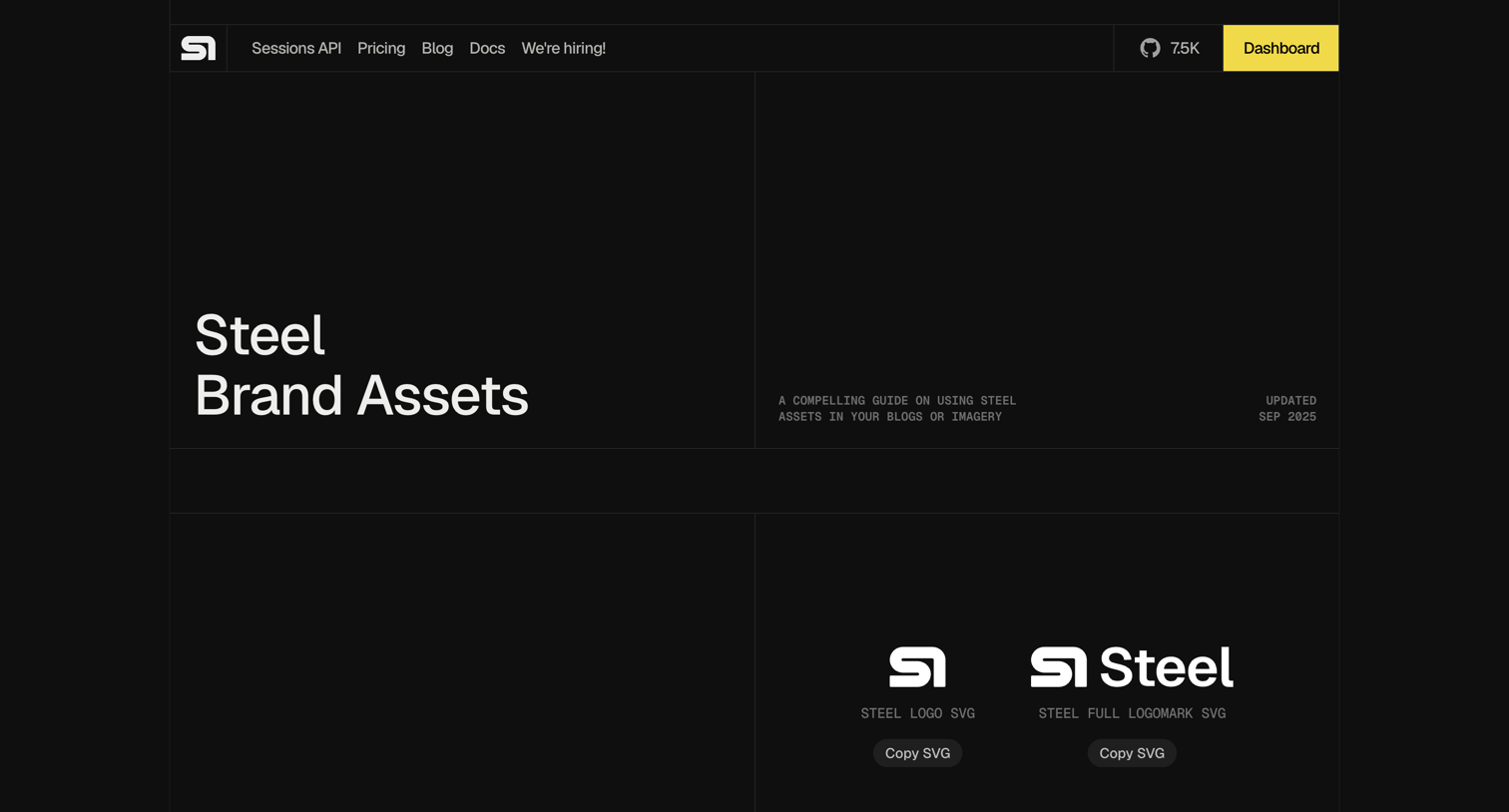 Steel - Steel | Browser Infrastructure for AI Agents screen