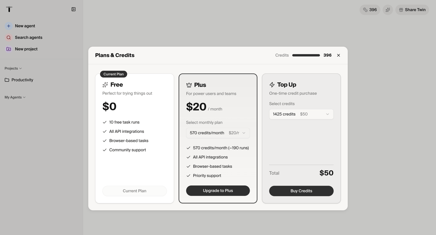 Twin - Twin - Automate anything screen