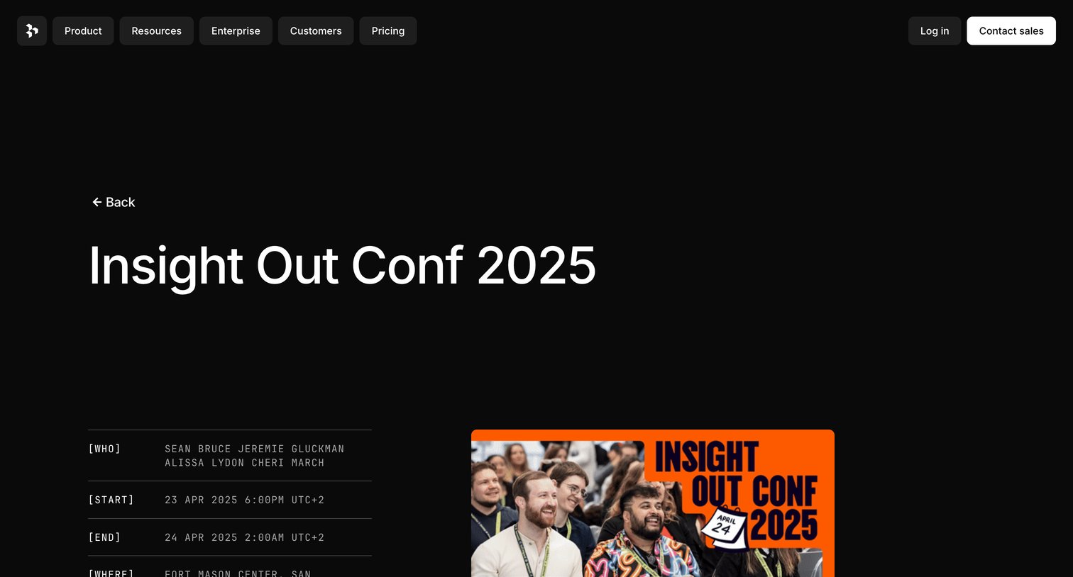 Dovetail - Insight Out Conf 2025 screen
