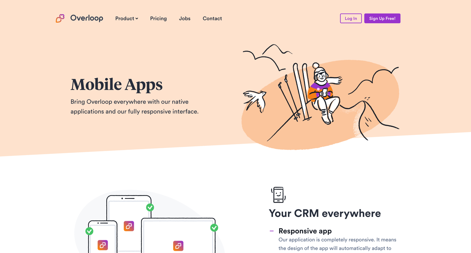 Overloop - Mobile Apps | Overloop CRM screen