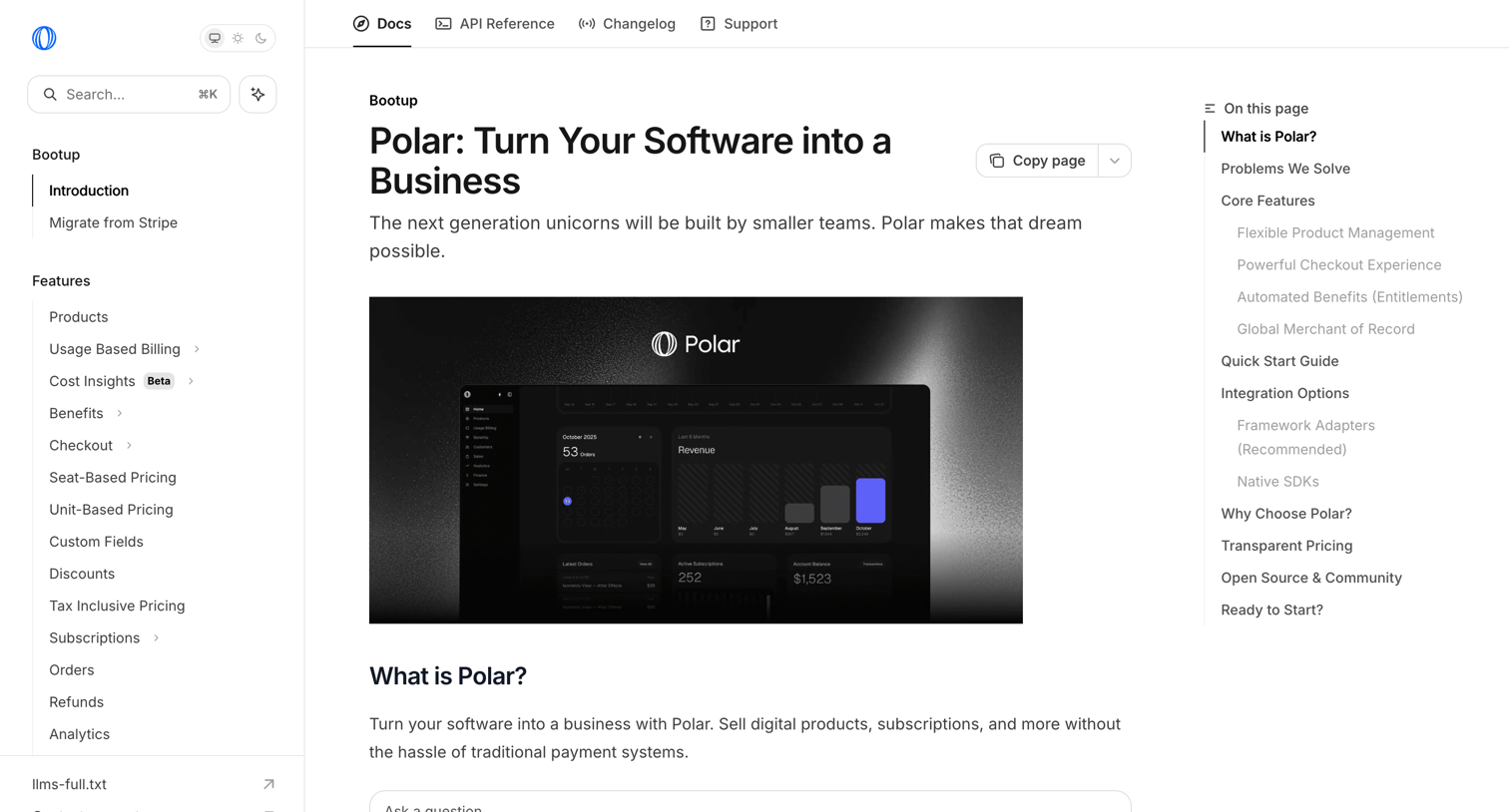 Polar - Polar: Turn Your Software into a Business - Polar screen