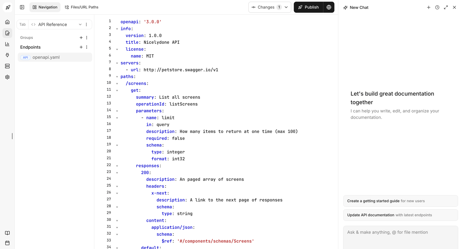 Documentation.AI - Dashboard - Documentation.AI screen