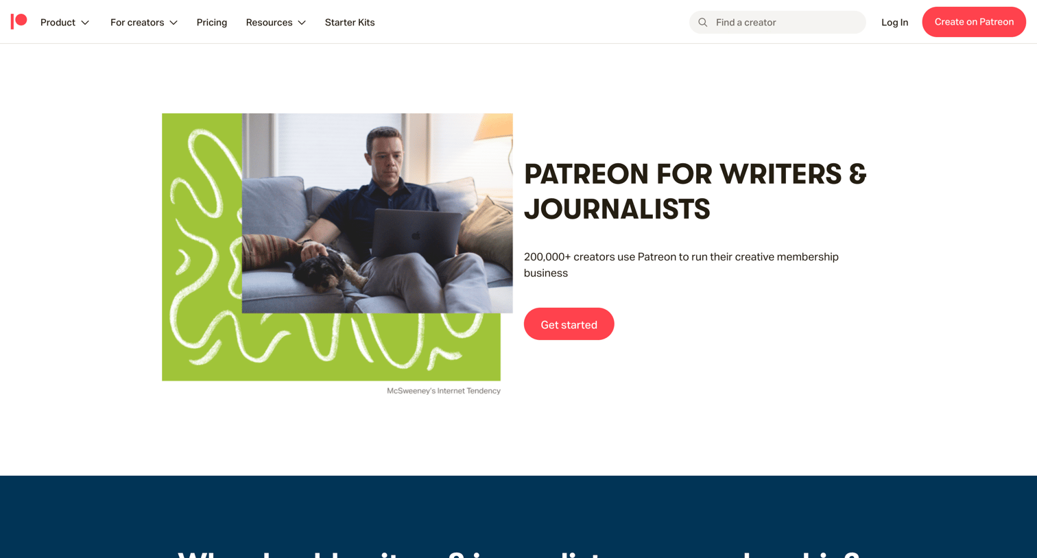 Patreon - Best way for artists and creators to get sustainable income and c screen
