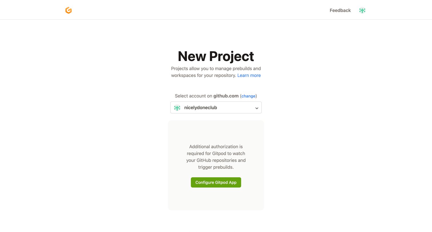Projects — Gitpod from Gitpod