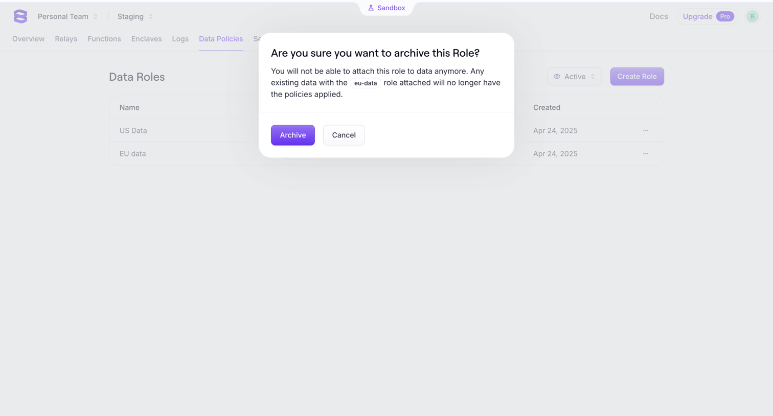 Evervault screen