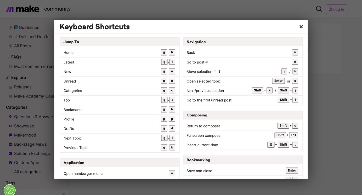 Make - Search results for | - Make Community screen