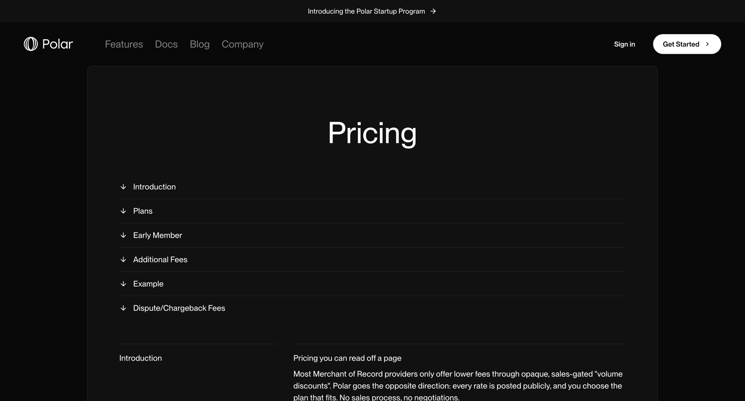 Polar - Pricing | Polar screen