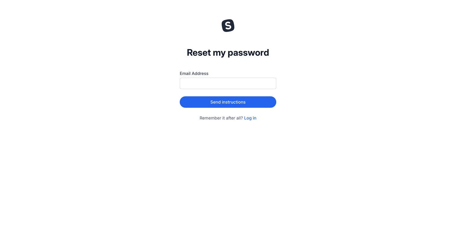 SavvyCal - Reset my password screen