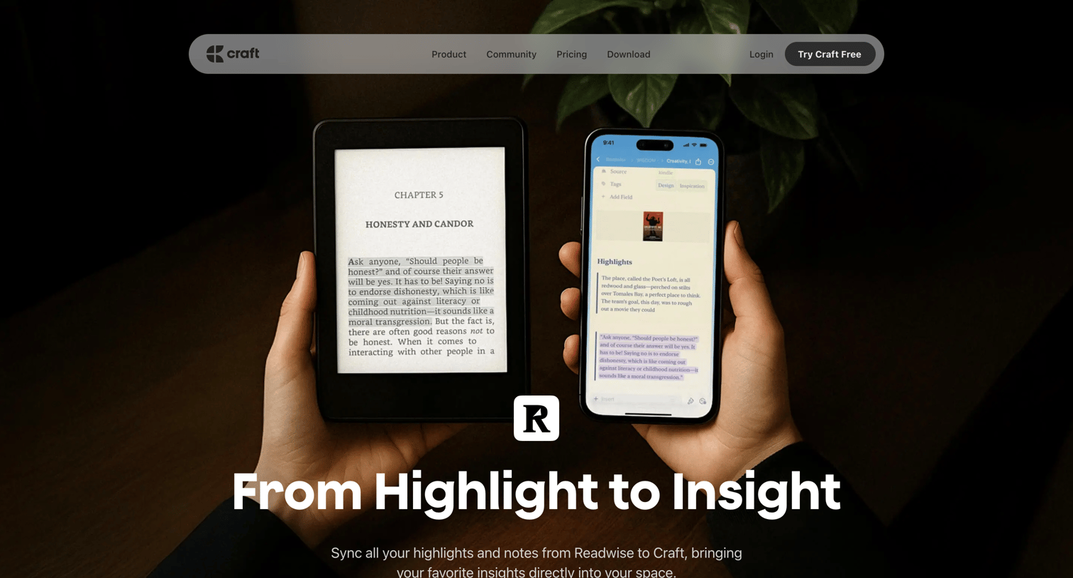 Craft - Seamlessly Sync Readwise and Craft screen