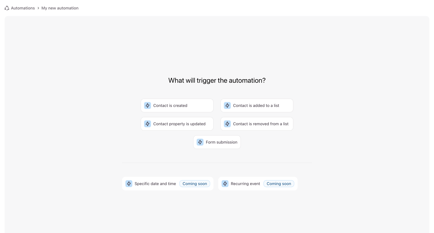 Typeform - Typeform - Automations screen