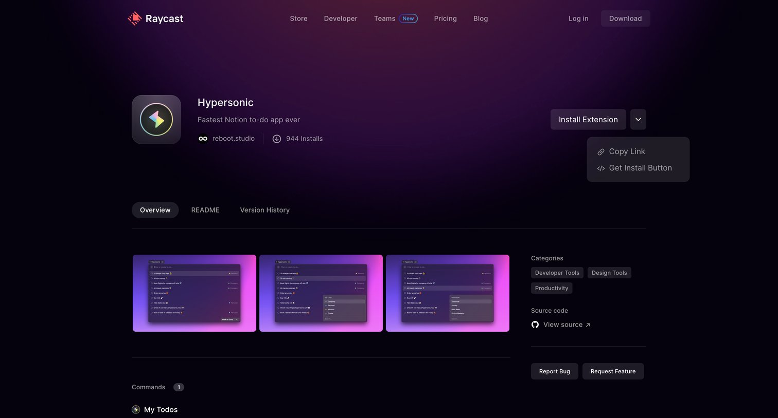 reboot.studiohypersonic - Raycast Store from Raycast