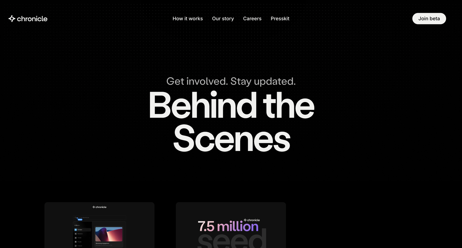Chronicle - Chronicle Blog – Thoughts, stories and ideas. screen