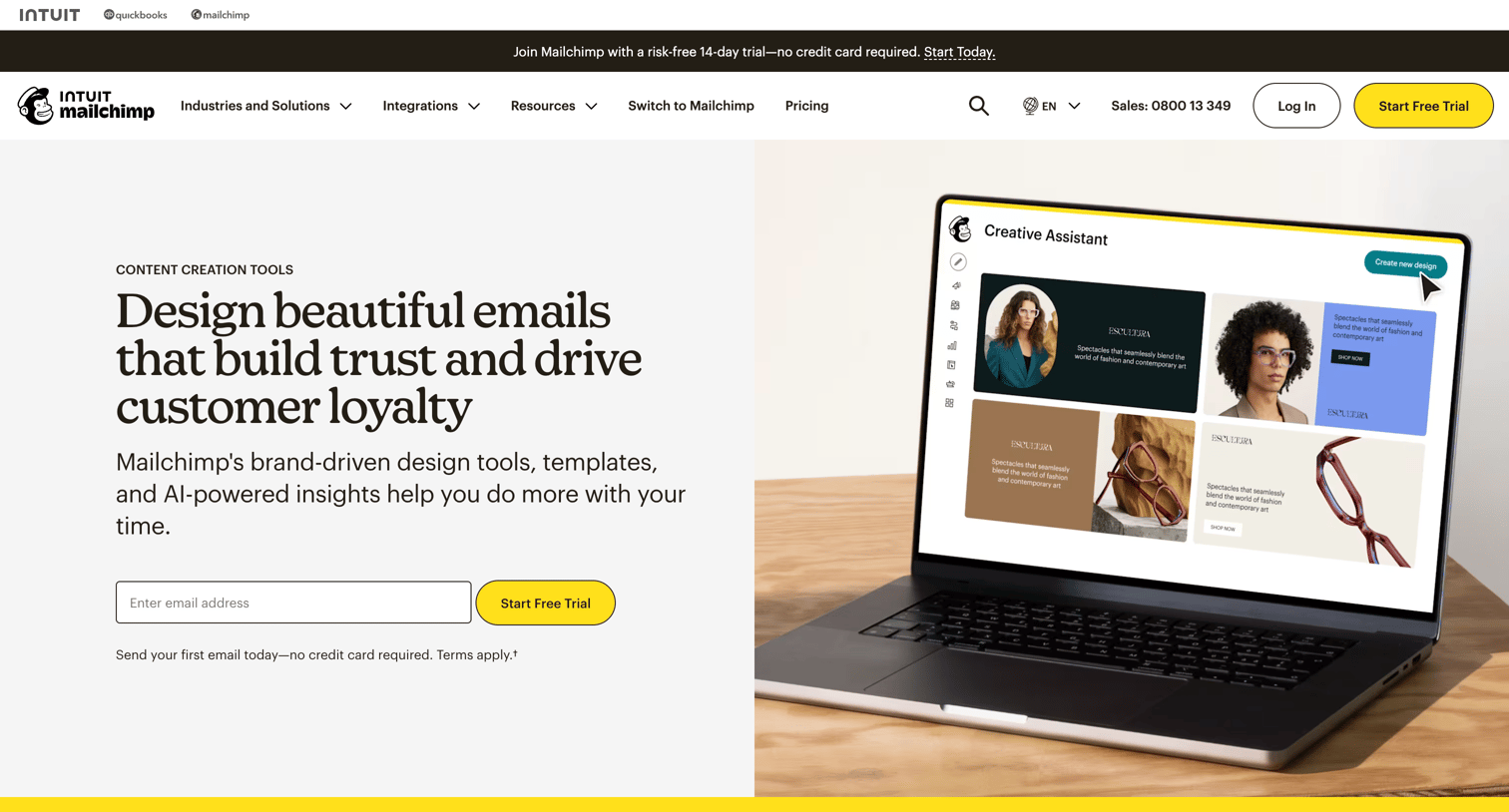 Mailchimp - Content Creation Tools to Make Marketing Easy  Mailchimp screen