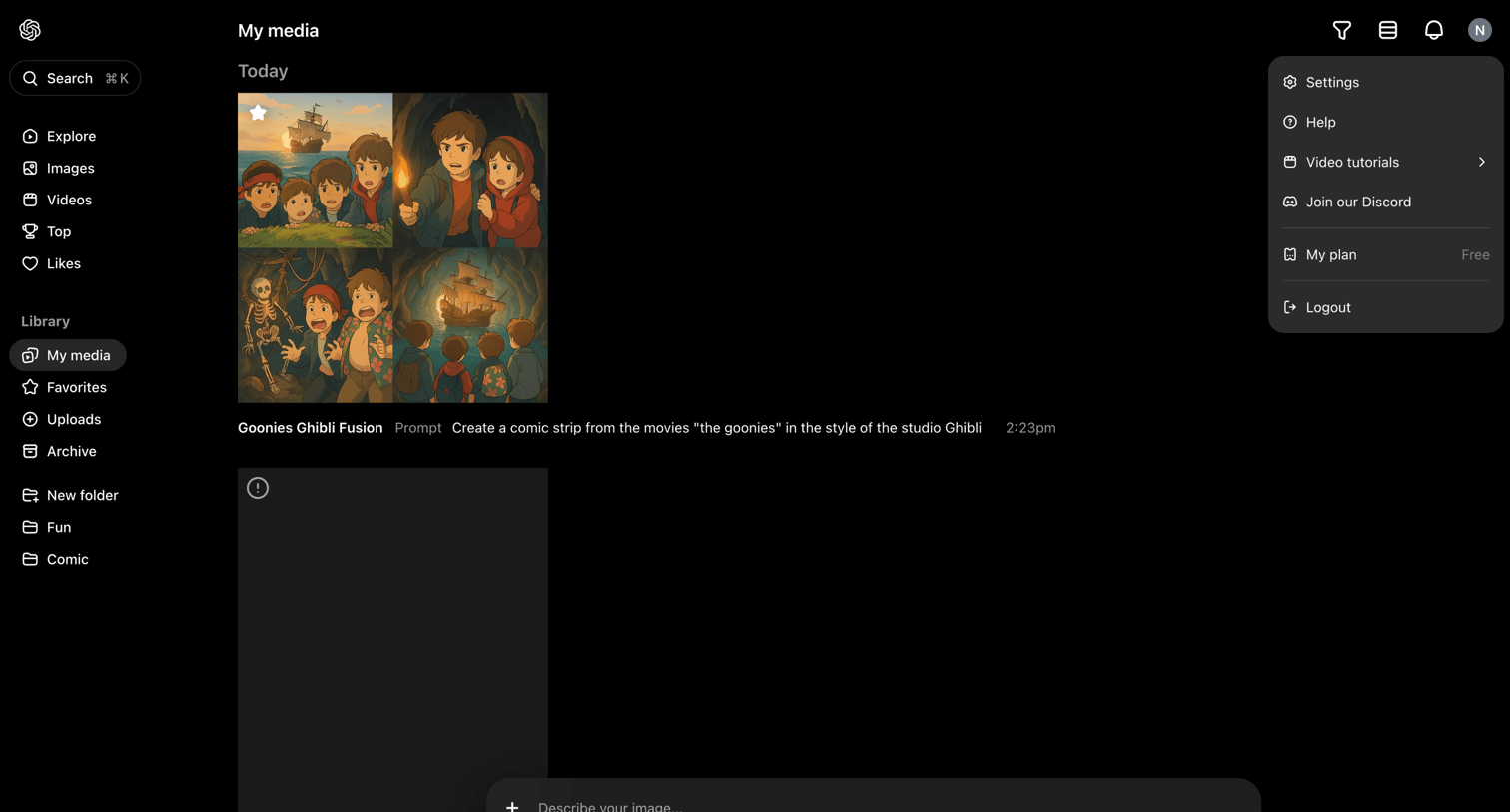 Sora screen