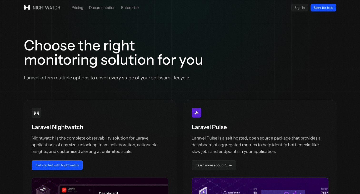 Nightwatch - Laravel Nightwatch vs Laravel Pulse - Laravel Nightwatch screen