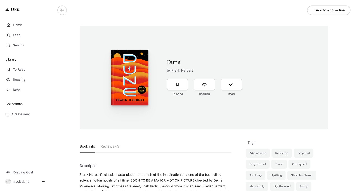 Oku - Dune Book Oku screen