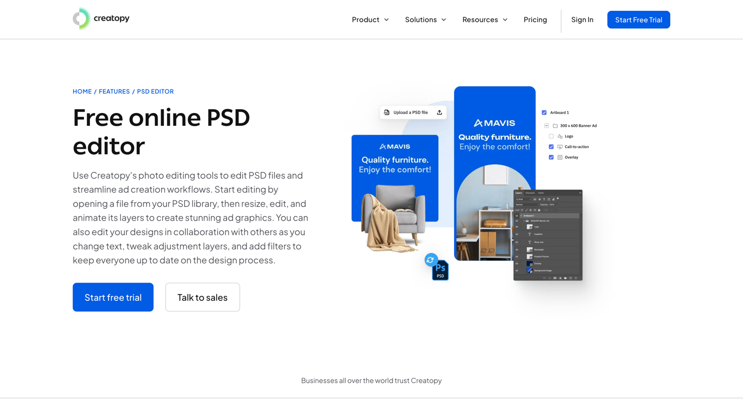 Creatopy - Free Online PSD Editor - Powerful Editing Tool - Creatopy screen