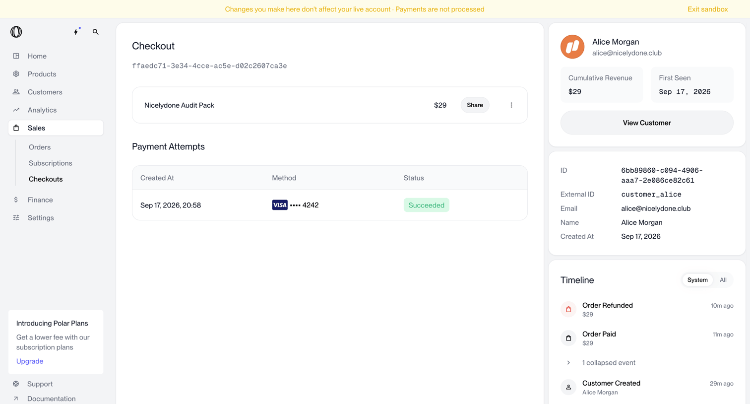 Polar - Checkout | Nicelydone | Polar screen