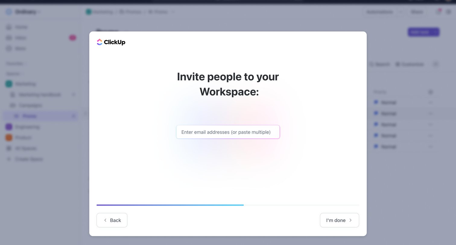 ClickUp - Onboarding | ClickUp screen
