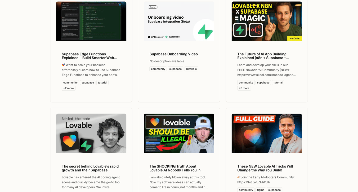 Lovable - Lovable Video Library - AI App Building Tutorials & Guides #1 screen
