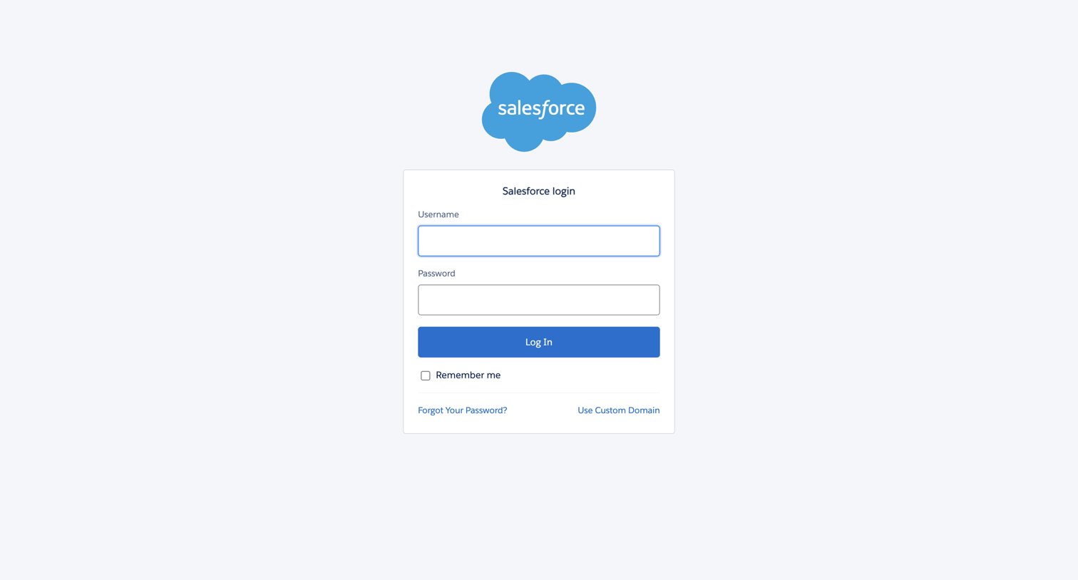 Dock - Login | Salesforce screen