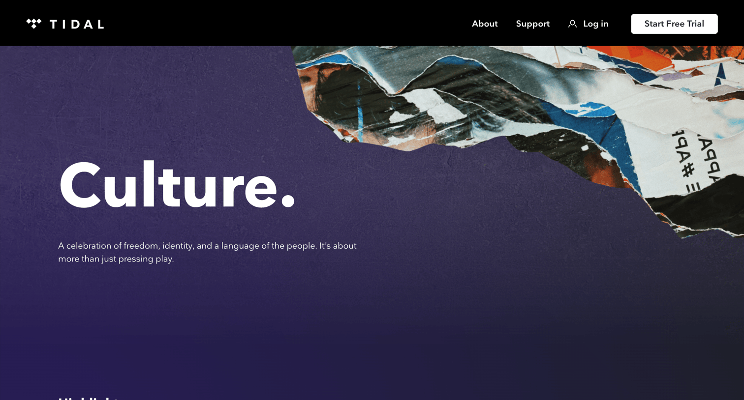 Tidal - Culture. | TIDAL screen