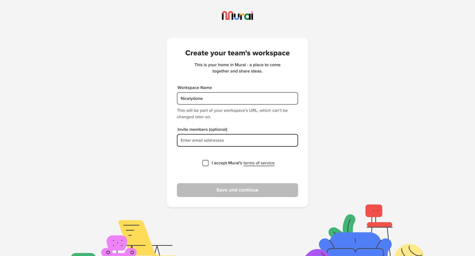 Mural - Create workspace • MURAL screen