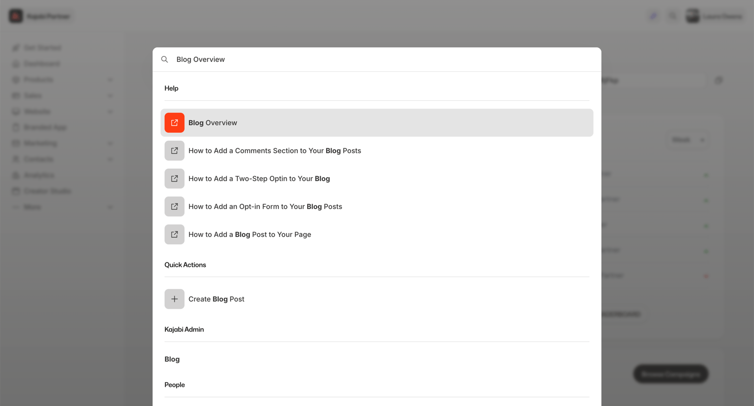 Kajabi - Kajabi - adminkajabi_partner_dashboard screen