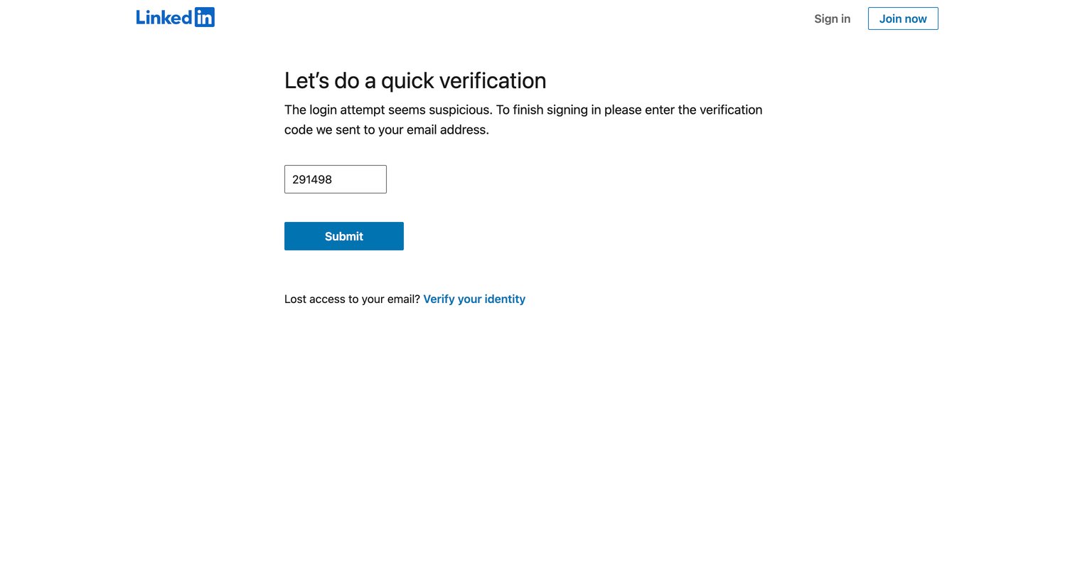 Assembly - Security Verification | LinkedIn screen