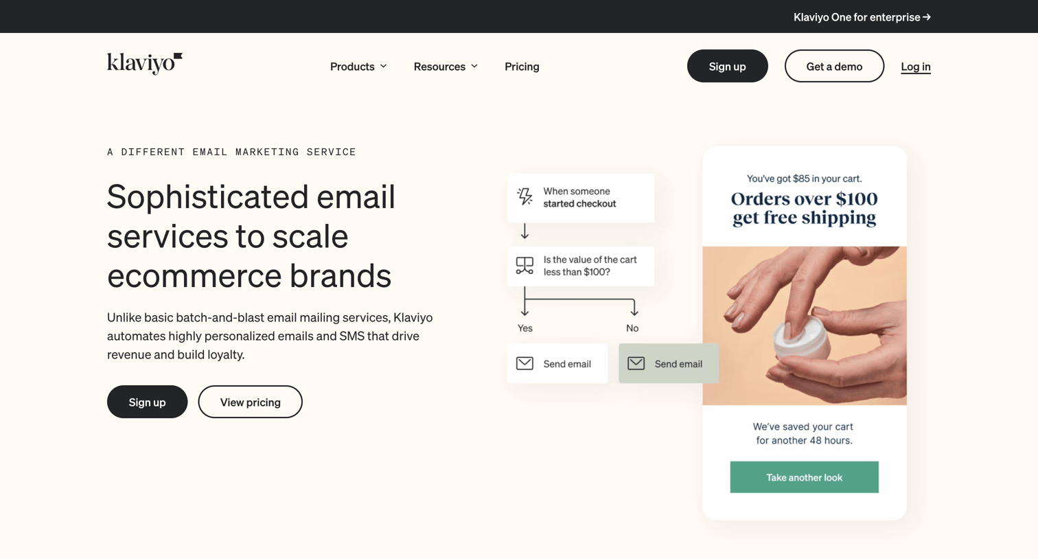 Klaviyo - Email Mailing Best Email Marketing Services | Klaviyo Email screen