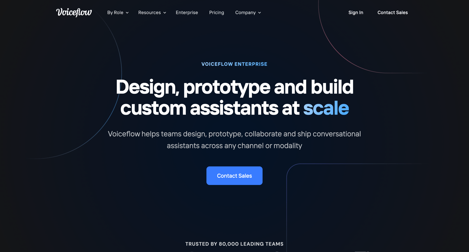 Voiceflow - Voiceflow | Build conversations at scale with Voiceflow Enterprise screen