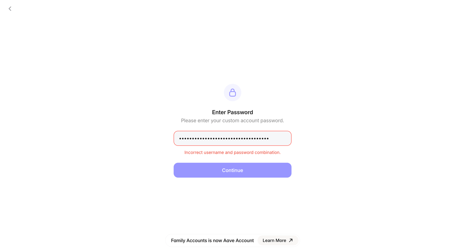 Aave Account from Family