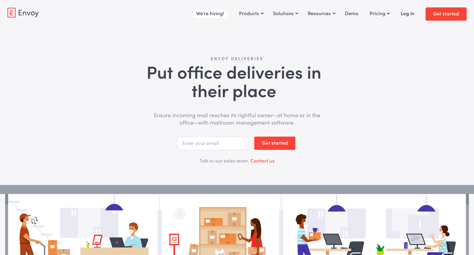 Envoy - Mailroom Management Software - Envoy Deliveries | Envoy screen