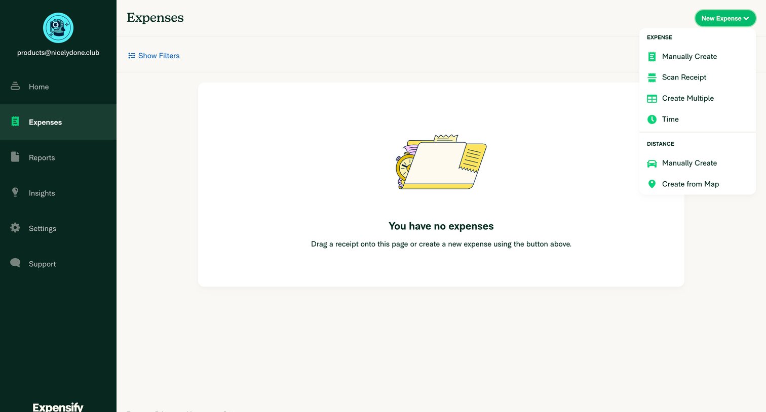 Expensify - Expensify - Expenses screen