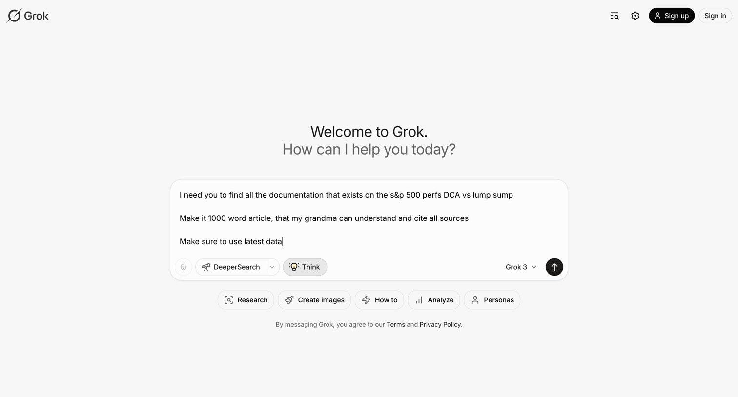 Grok screen